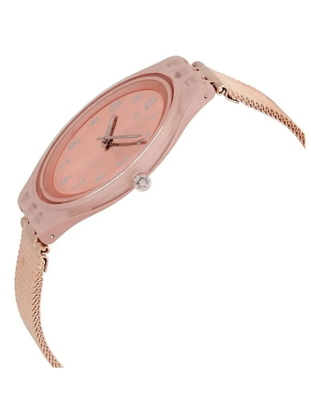NWT Swatch Skinchic Quartz Pink Dial Ladies Watch